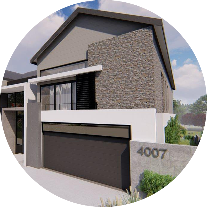 Interior 3D render of a luxury home under design